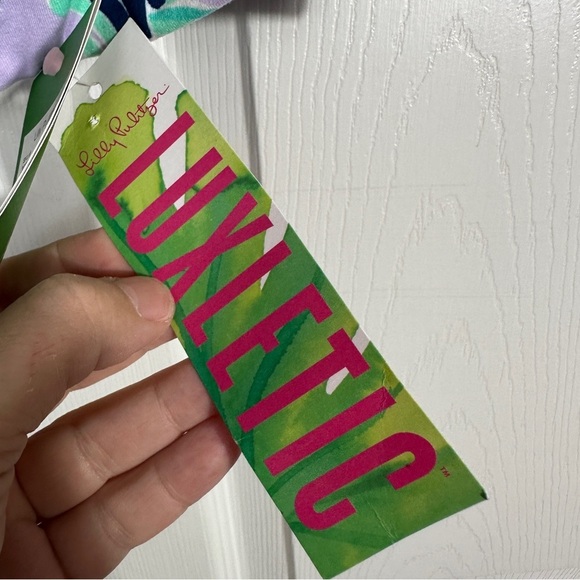 NWT Lilly Pulitzer Luxletic Jaydea sports bra, "Slathouse Soiree" pattern, sz S - Picture 4 of 8